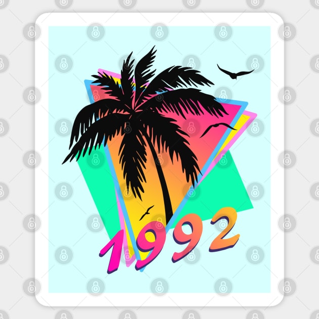 1992 Tropical Sunset Sticker by Nerd_art